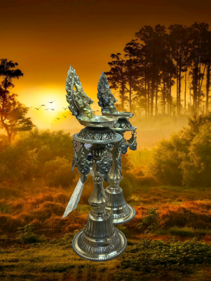 Panas Candle Stand with  Statue(Set of Two) 36 CM Hight