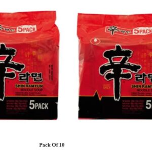 Nong Shim Shin Ramyun Gourmet Spicy Instant Noodles Pack of 10