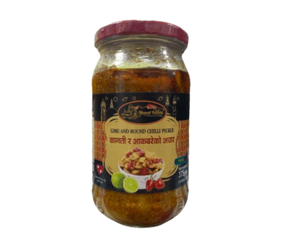 Lime and Round Chilli Pickle(375gms)