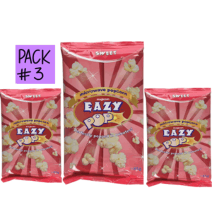 EAZY POP Microwave Popcorn Sweet Flavour PACK (3)