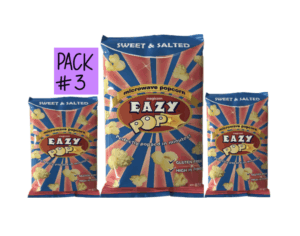 EAZY POP Microwave popcorn Sweet & Salted Pack (3)