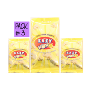 Eazy Pop Microwave Popcorn BUTTER Flavour Pack (3)