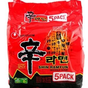 Nong Shim Shin Ramyun Gourmet Spicy Instant Noodles Pack of 5